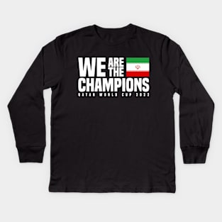 Qatar World Cup Champions 2022 - Iran Kids Long Sleeve T-Shirt